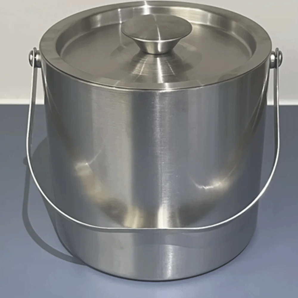 دلو ثلج مزدوج الجدار مع غطاء