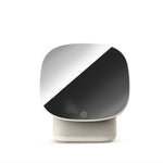 مرآة مضيئة مع منظم مستحضرات تجميل