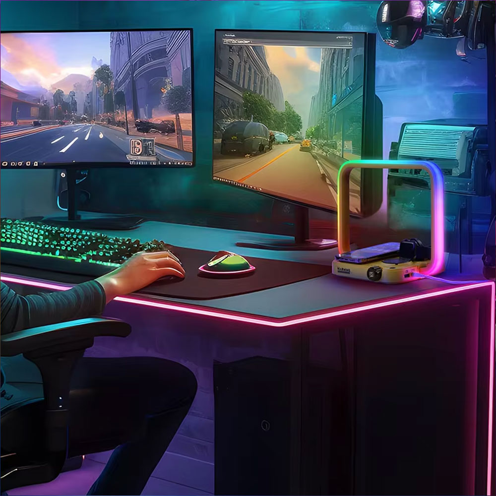 مصباح طاولة متعدد الوظائف 3 في1