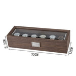 منظم عرض الساعات الخشبي الأنيق