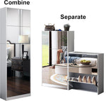 خزانة أحذية مع مرآة طولية