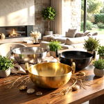 وعاء تقديم معدني كبير