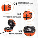 موقد غاز تخييم مزود بشعلتين