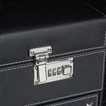 صندوق تخزين جلدي بقفل متعدد الأغراض