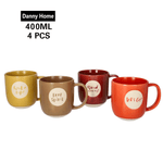 طقم أكواب بورسلين مطبوعة