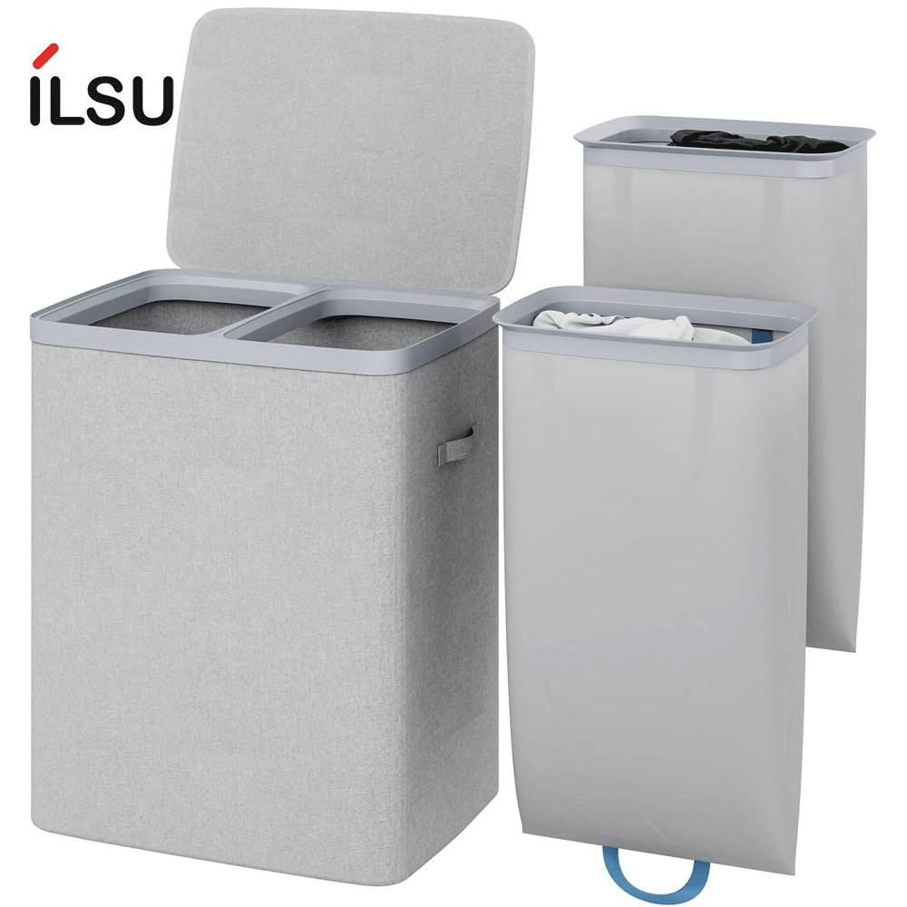 سلة غسيل 2فتحة/2حقيبة تخزين