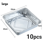 وعاء ألمنيوم مربع كبير