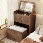 خزانة خشبية مع مرآة مخفية