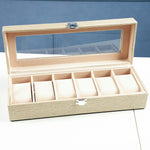 صندوق ساعات جلدي فاخر