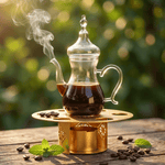 دلة فاخرة مع حامل 950 مل