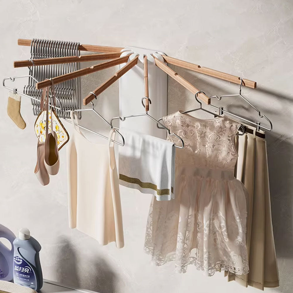 رف تجفيف ملابس قابل للطي مثبت
