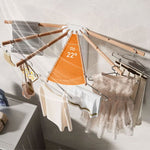 رف تجفيف ملابس قابل للطي مثبت