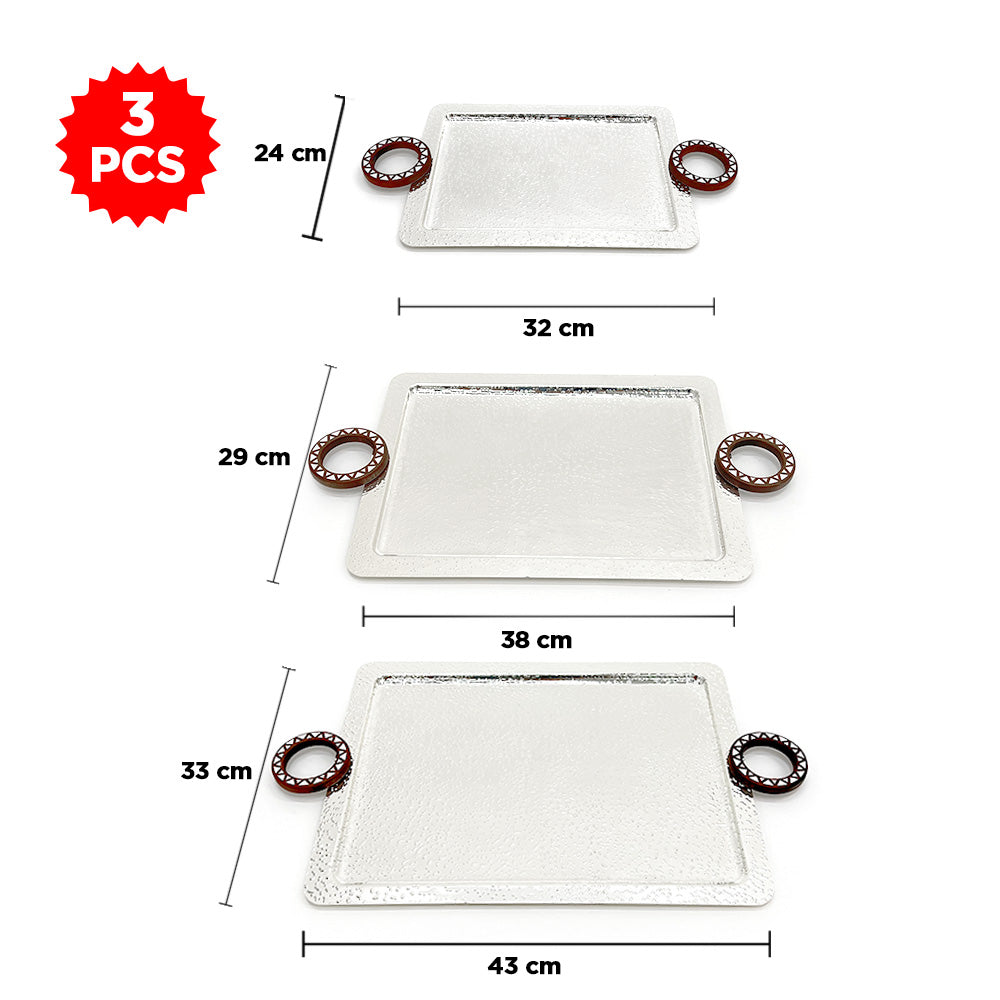 صواني معدنية 3 قطع