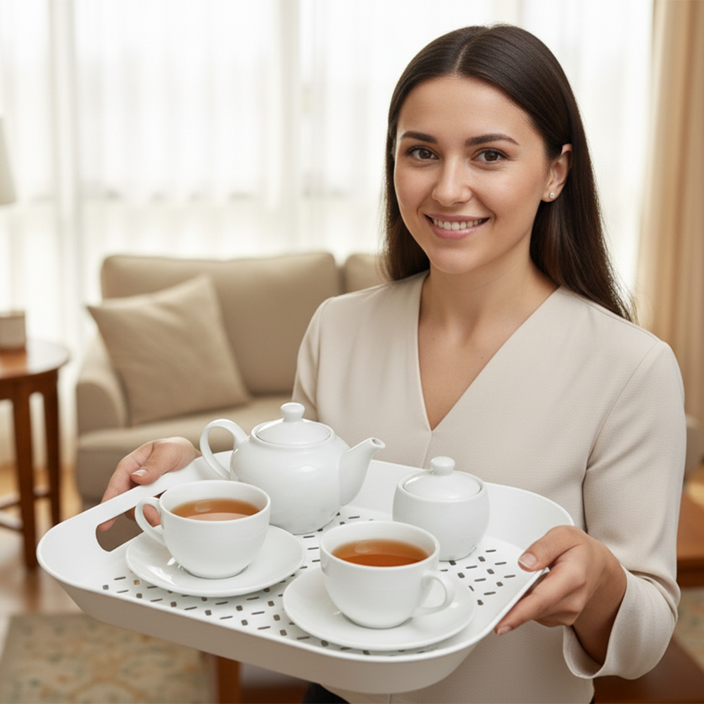 صينية تقديم بمقابض جانبية