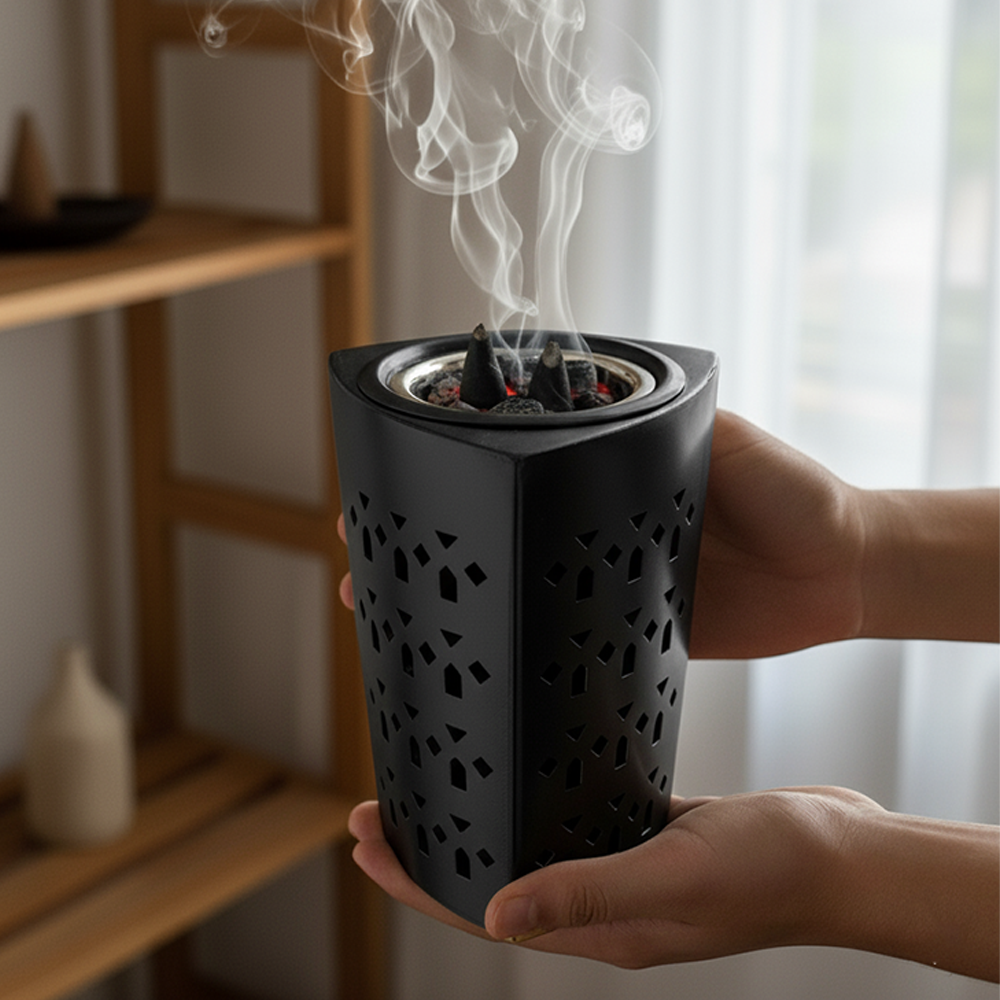 مبخر معدني فاخر بنقوش