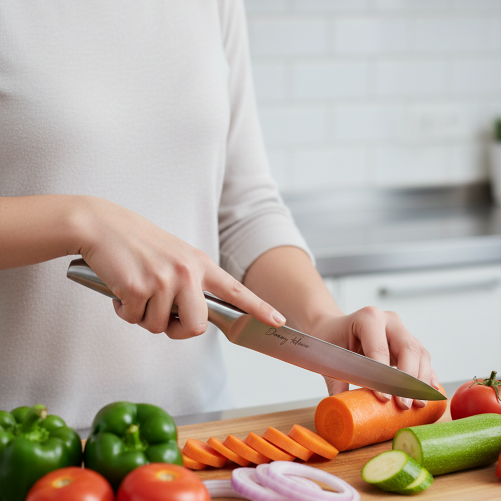 سكين مطبخ احترافية من الفولاذ المقاوم للصدأ