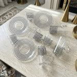 طقم استكانة وفنجان 18 قطعة