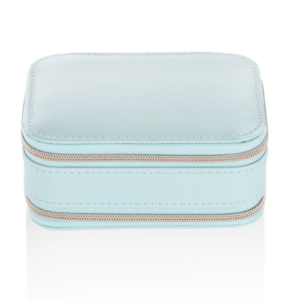 ‏صندوق مجوهرات بسحاب مع مرآة