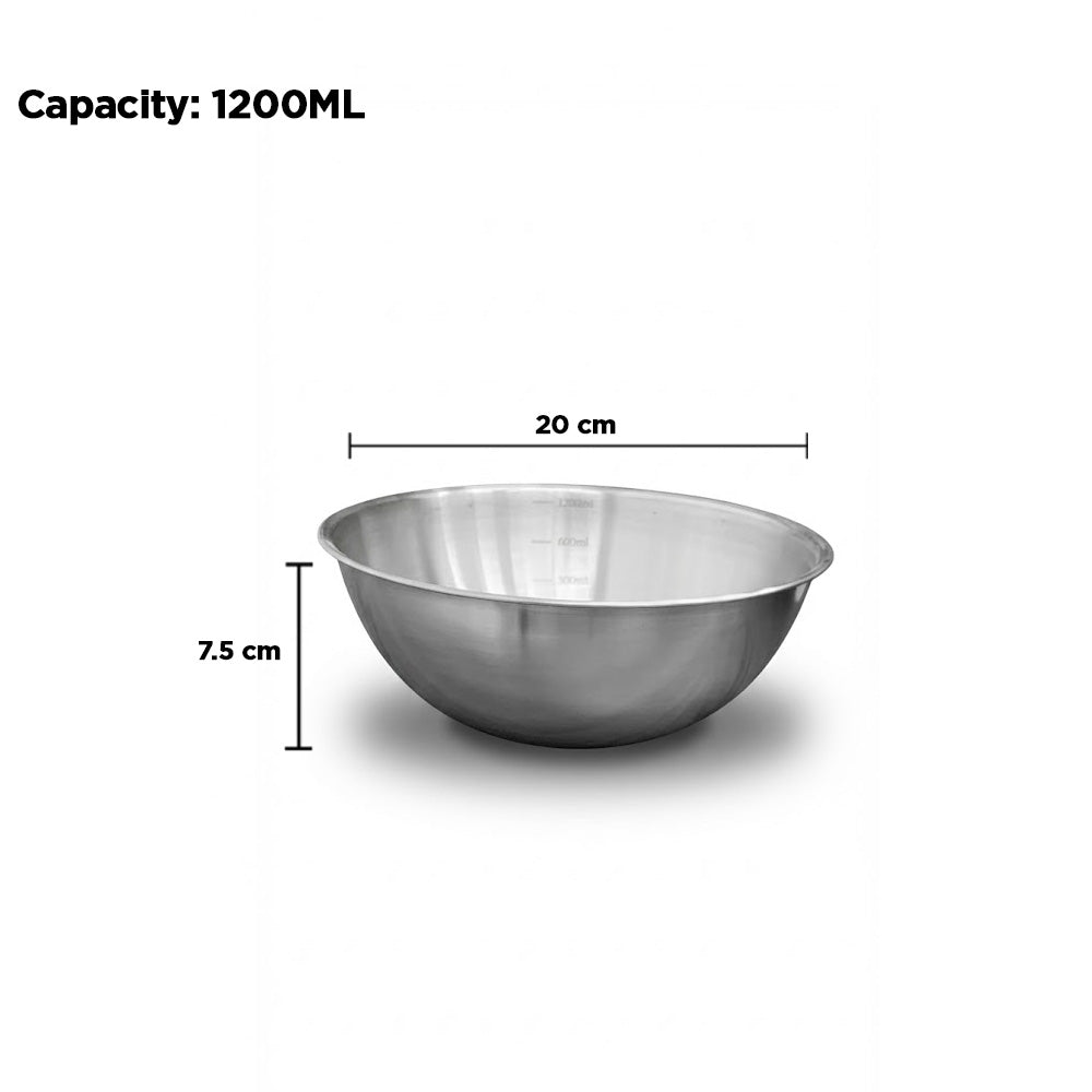وعاء خلط مزود بعلامات قياس
