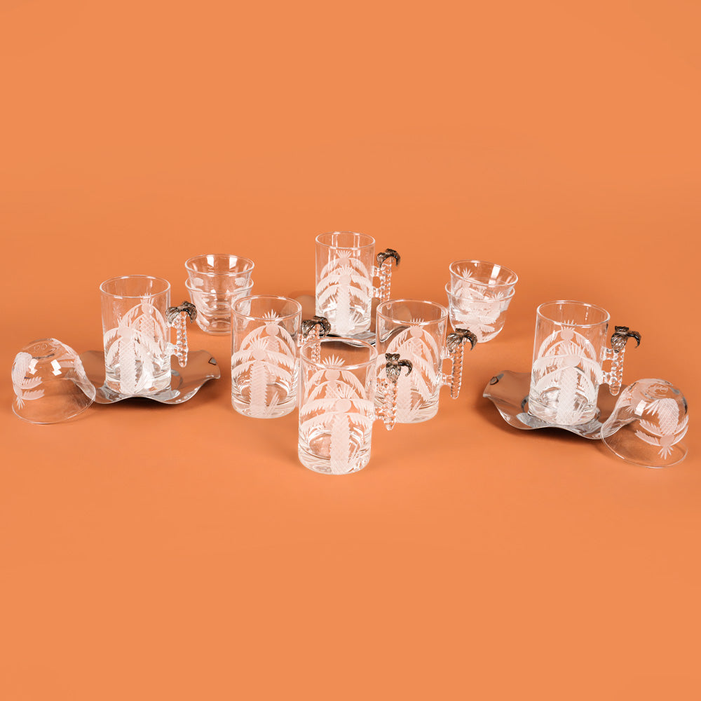 طقم استكانه وفناجين18ق نخله