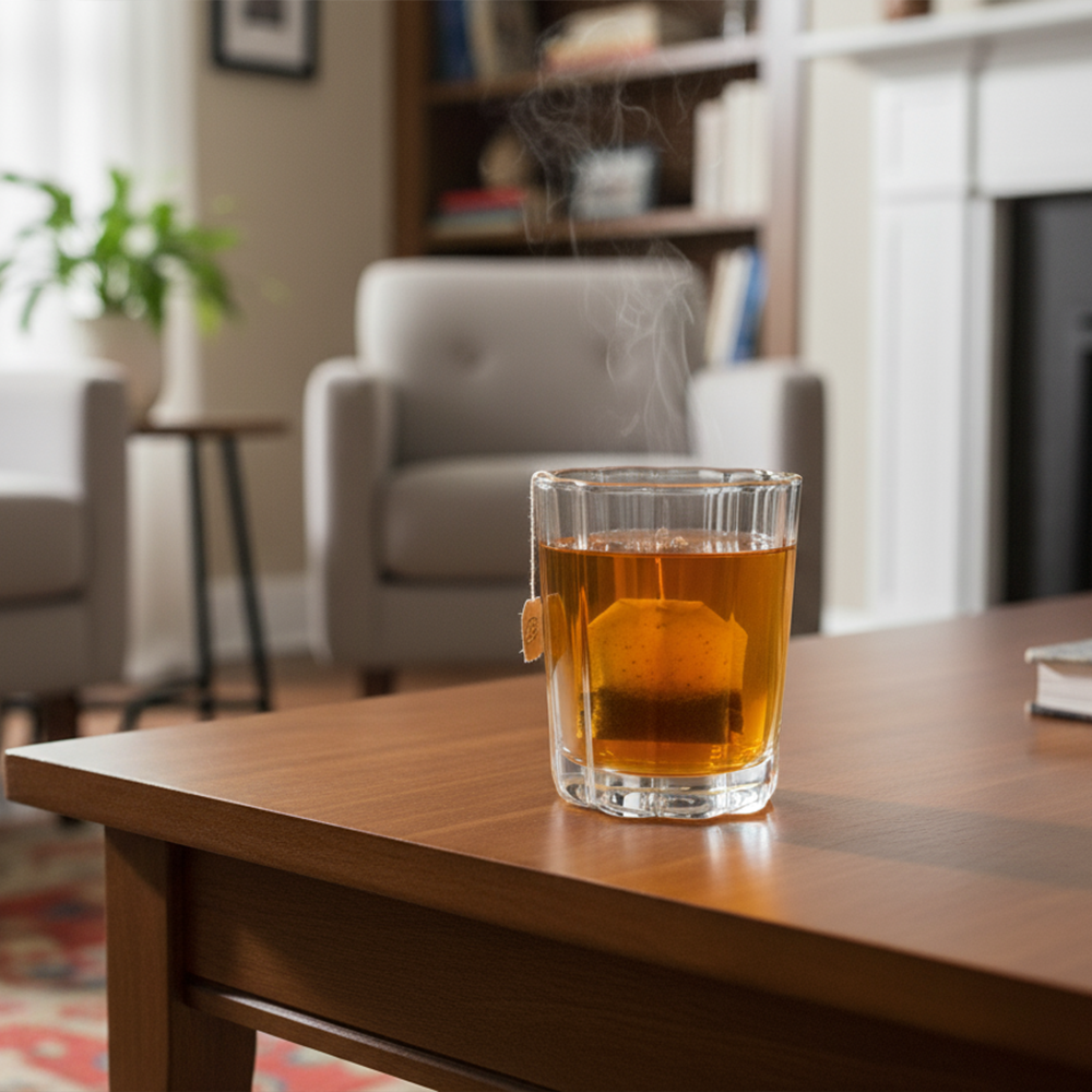 طقم أكواب زجاجية بسطح متعروج