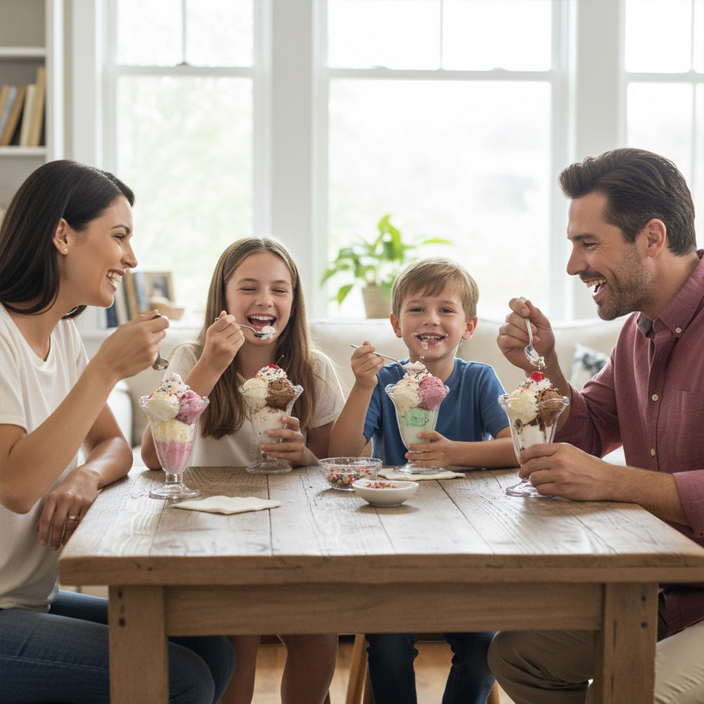 كوب آيس كريم زجاجي كلاسيكي 4*230 مل