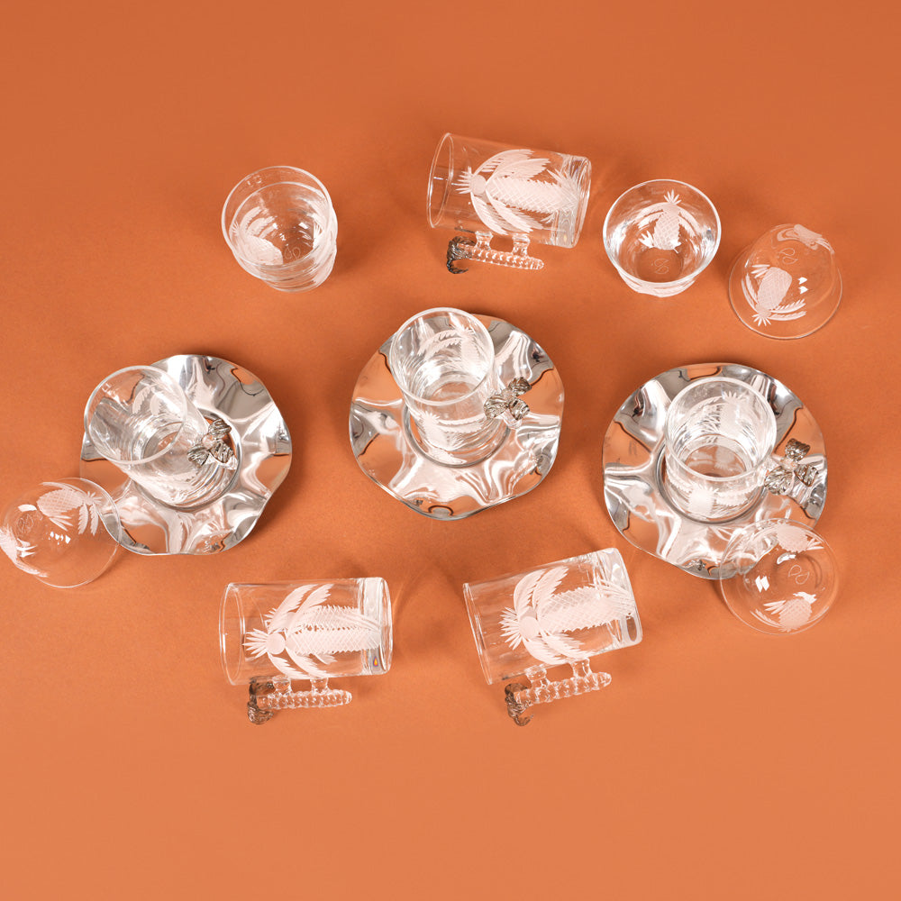 طقم استكانه وفناجين18ق نخله