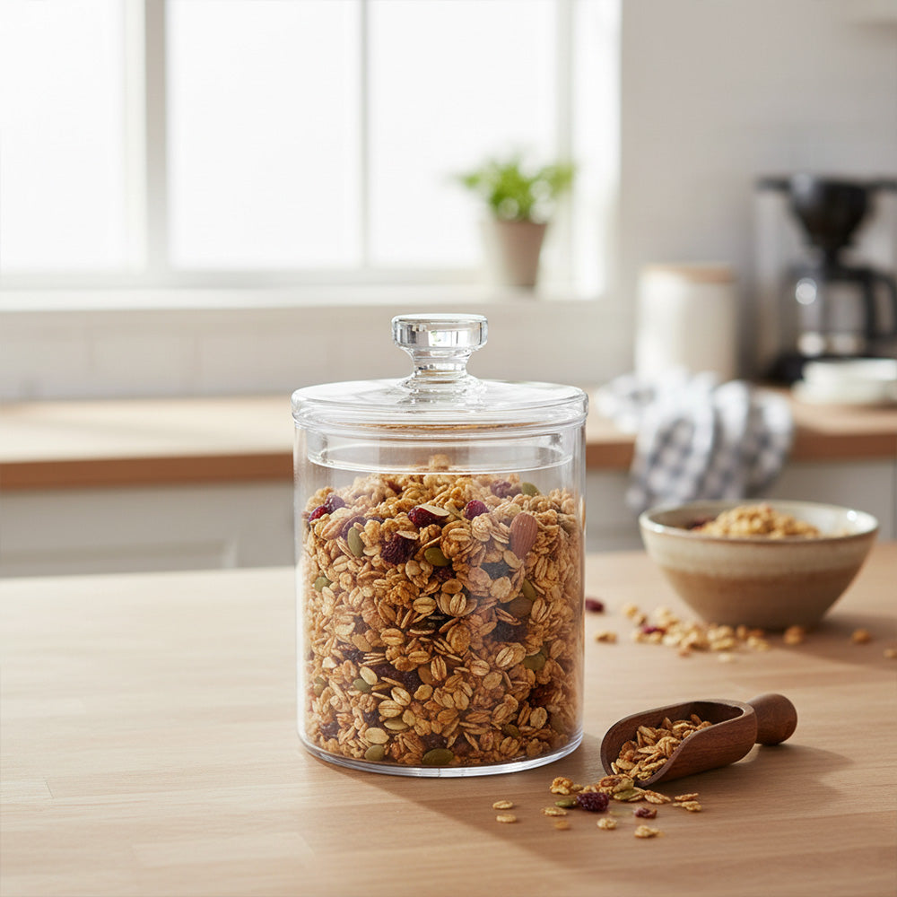 برطمان زجاجي مزخرف للبسكويت 18.5 سم