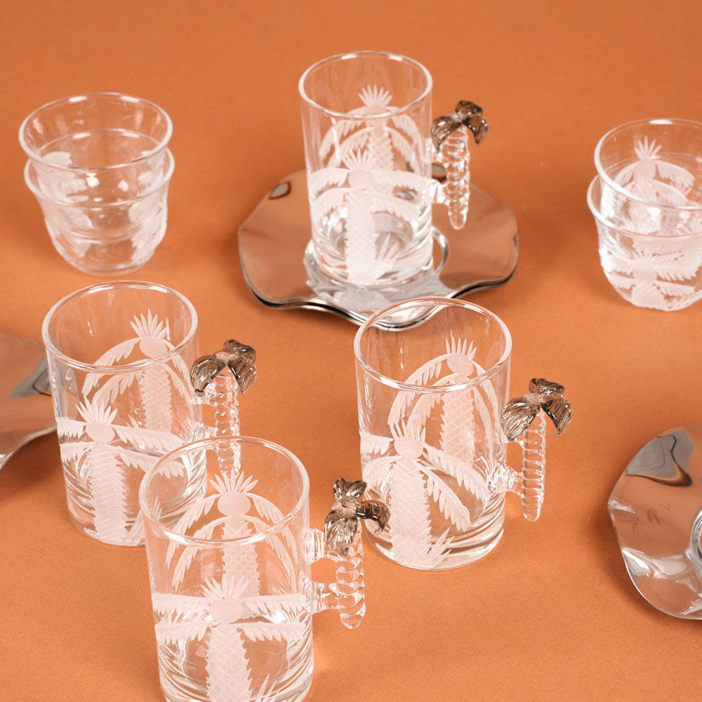 طقم استكانه وفناجين18ق نخله