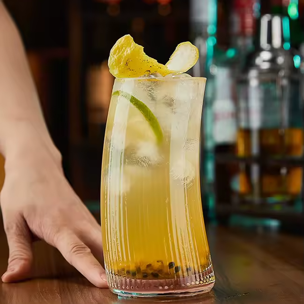 طقم أكواب زجاجية شفافة 4 قطع (500 مل)