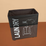 سلة غسيل قابلة للطي مع مقبض وعجلات، موديل: 1