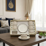 طقم فناجين وصحون قهوة 12 قطعة