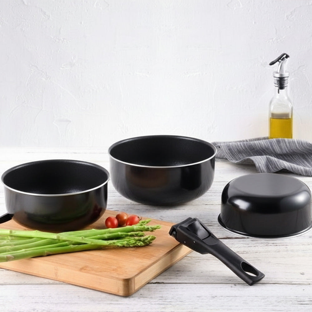 طقم قدور بمقبض قابل للفصل