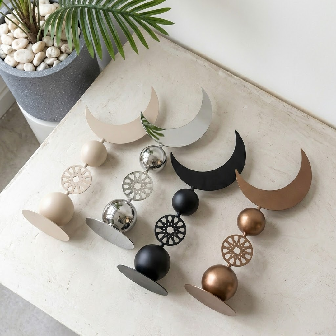 زينة هلال معدنية فاخرة