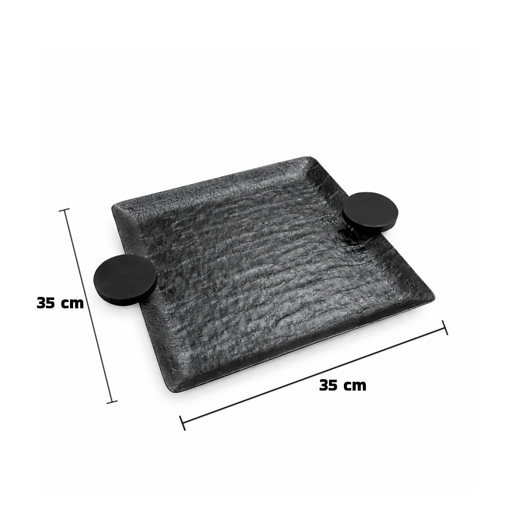 صينية تقديم مربعة-وسط