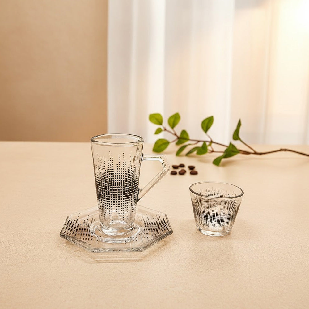 طقم استكانة وفنجان 18قطعة