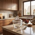 وعاء سكر مع ملعقة - 12 سم