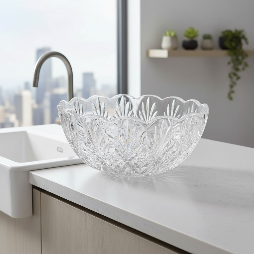 وعاء سلطة زجاجي  7 قطع