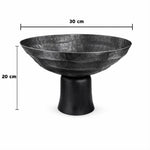 وعاء بقاعدة خشبية - كبير