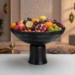 وعاء بقاعدة خشبية - كبير