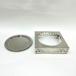 طبق تقديم أرز بقاعدة معدنية