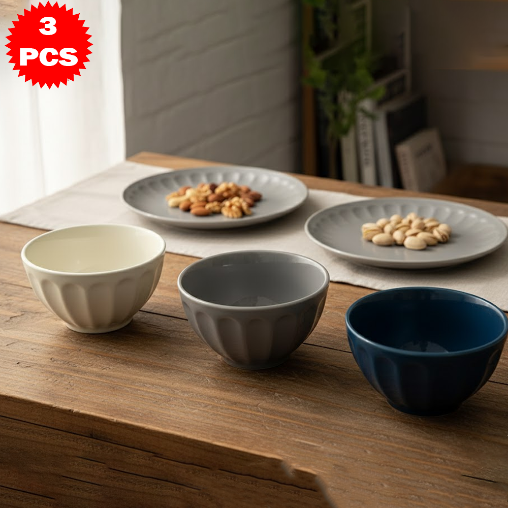طقم أوعية سيراميك أنيق من 3 قطع