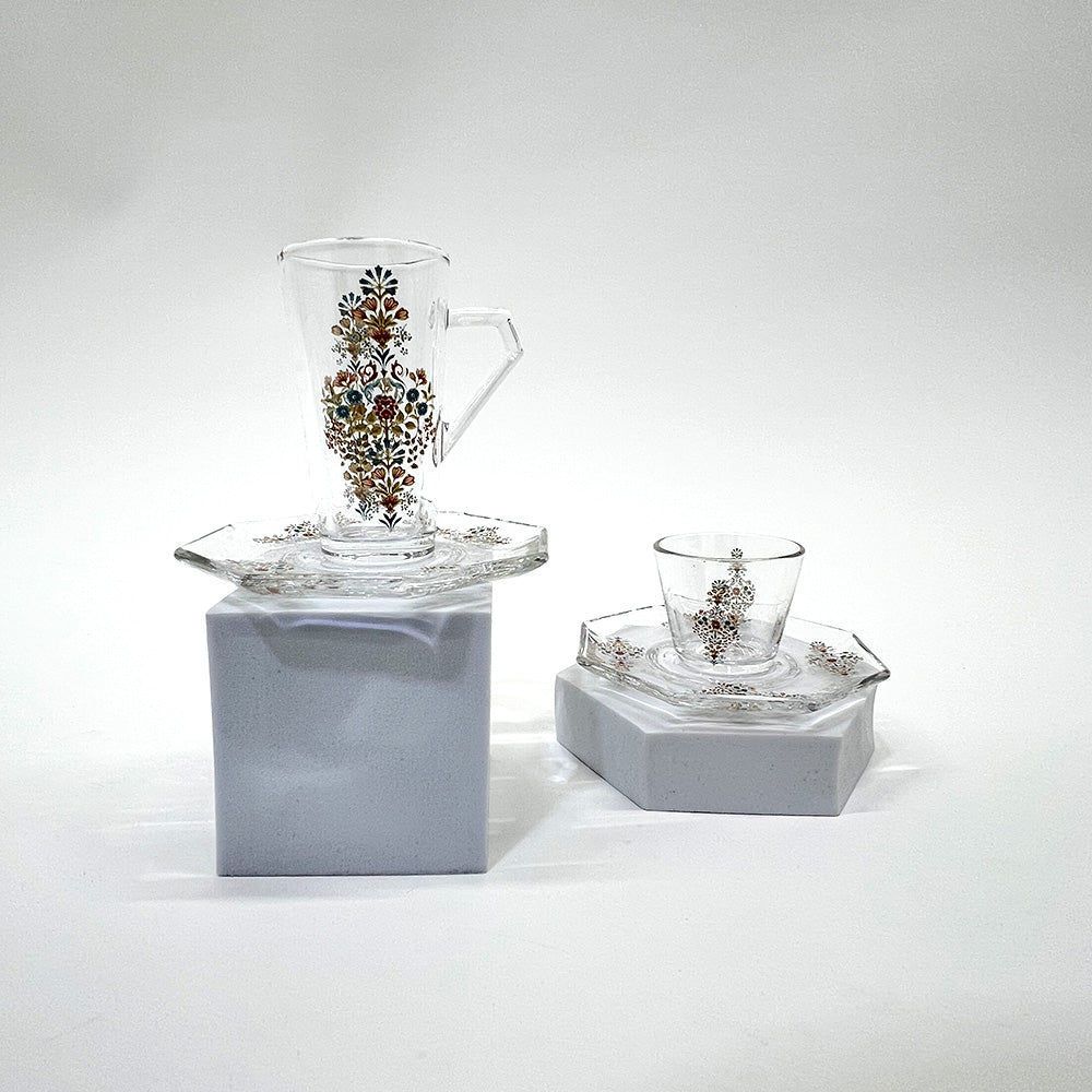 طقم استكانة وفنجان 18قطعة