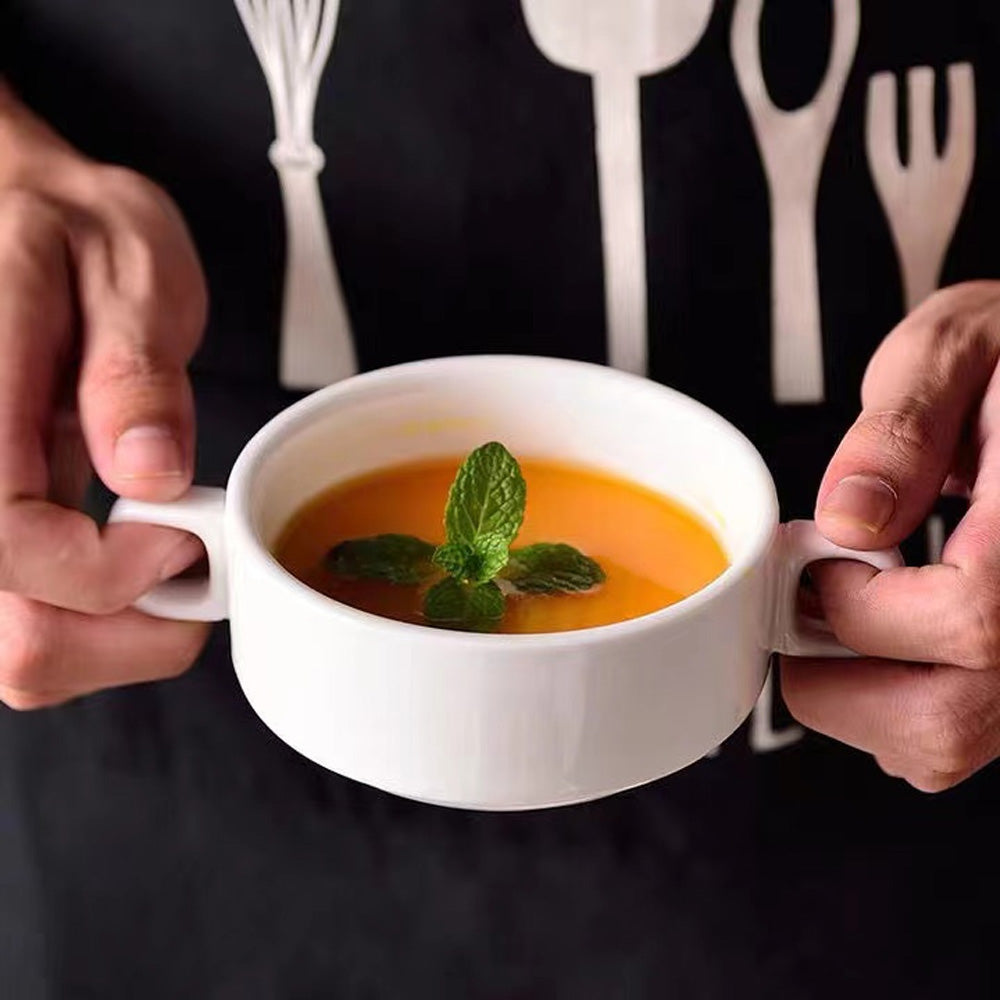 طقم أوعية حساء بمقبضين ، 6 قطع