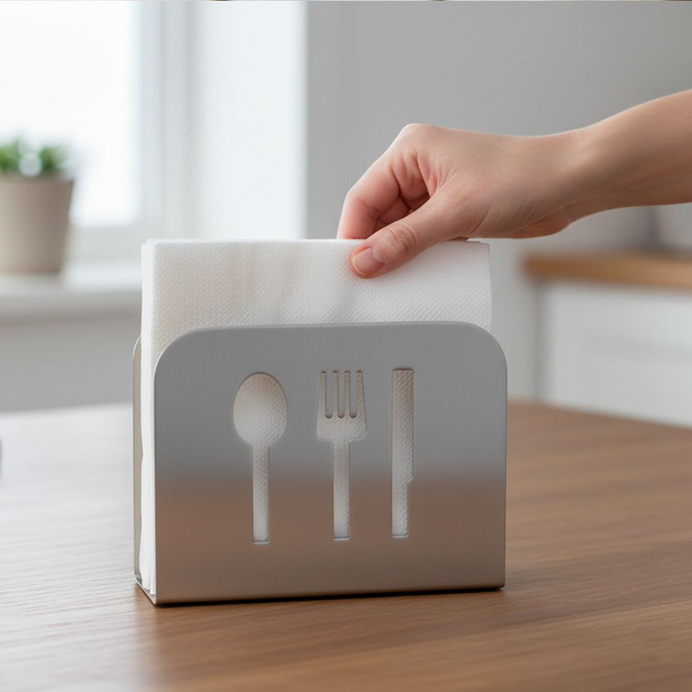 حامل مناديل عصري من الفولاذ المقاوم للصدأ