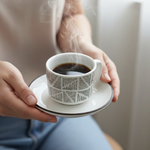 طقم فناجين وصحون سيراميك 12قطعة