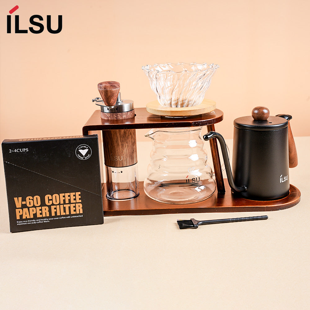 مجموعة ماكينة صنع القهوة المحمولة