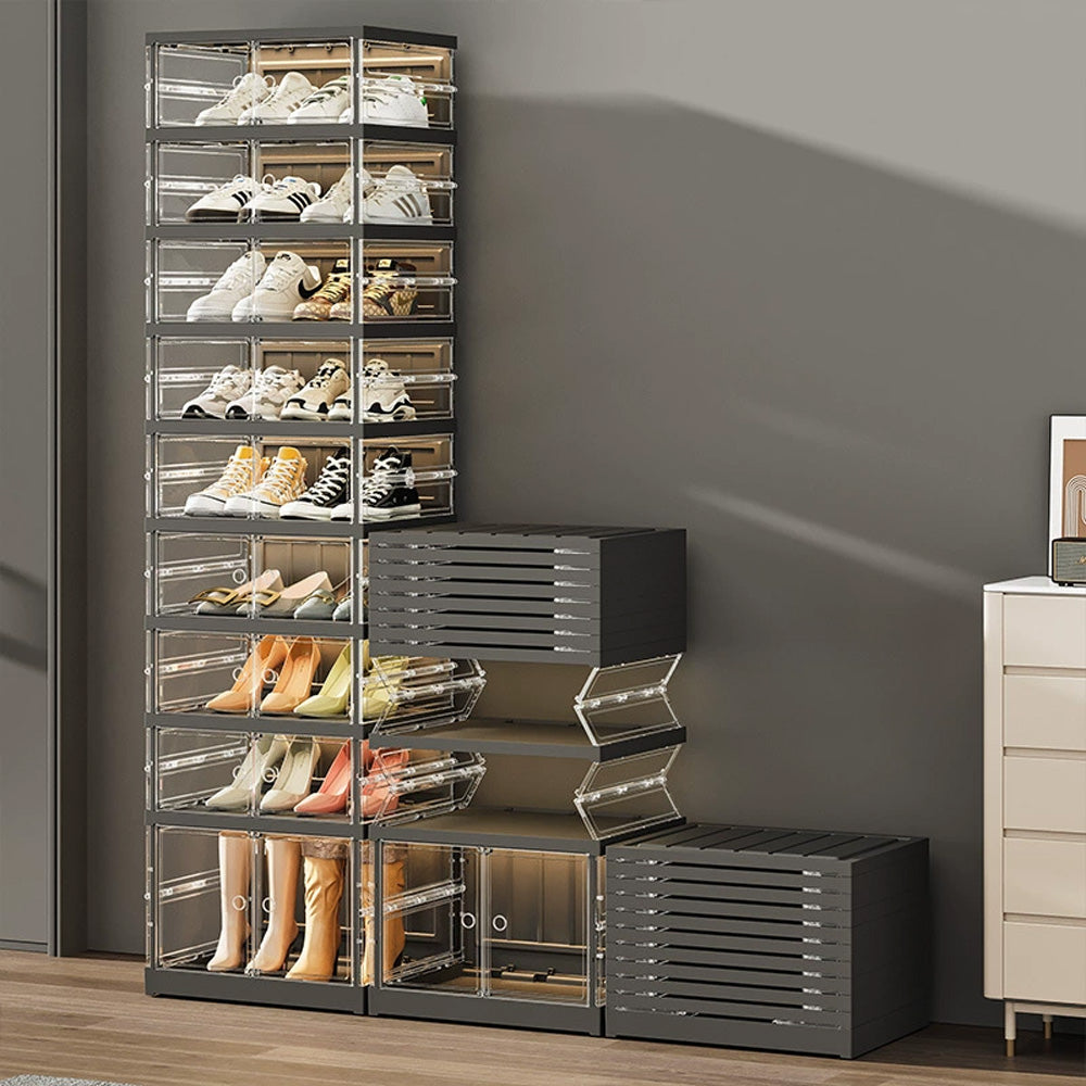 خزانة أحذية شفافة قابلة للطي