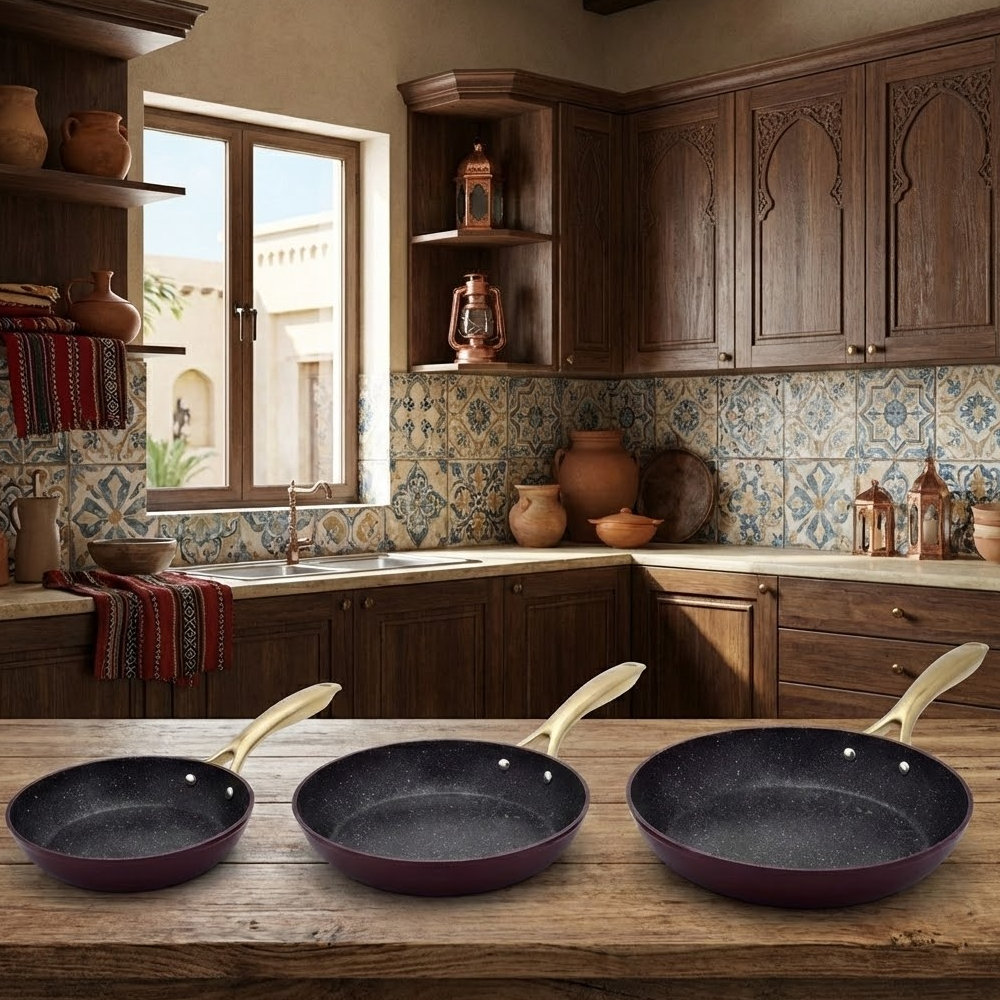 مقلاة جرانيت فاخرة غير لاصق