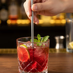 ملعقة قش من الفولاذ